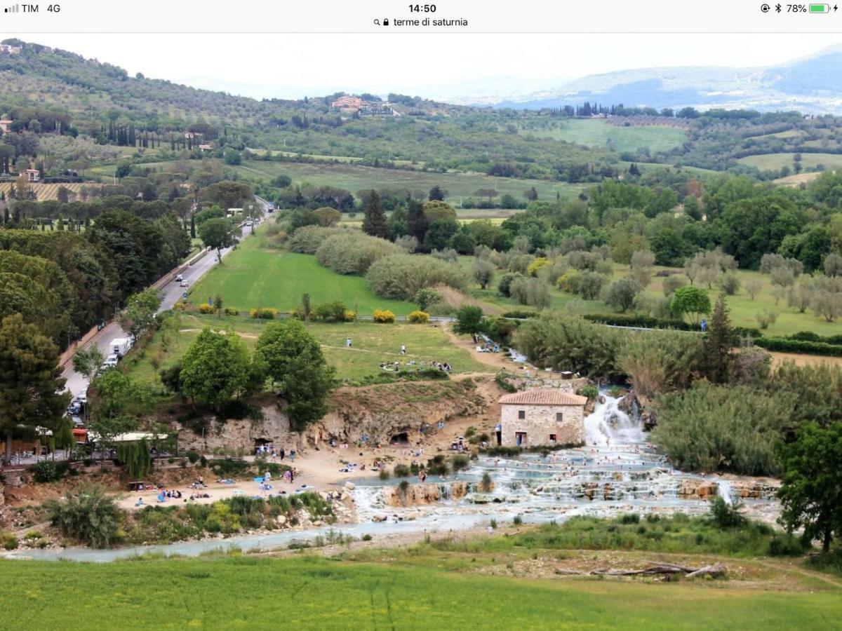 Ferienwohnung Vista Panoramica Sulle Terme Di Saturnia Poggio Murella Exterior foto